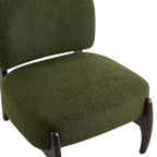 Christopher Knight Home Anna, chaise d'appoint moderne en hévéa et tissu bouclé, vert
