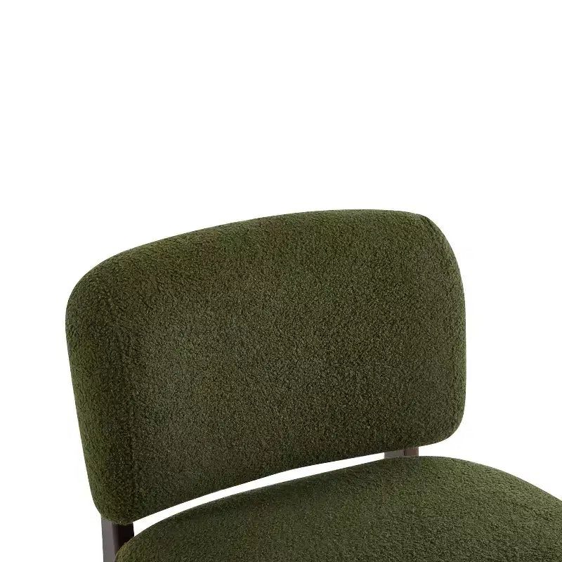 Christopher Knight Home Anna, chaise d'appoint moderne en hévéa et tissu bouclé, vert