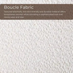 MAISON : Intérieur et Extérieur Fauteuil d'appoint en bouclé avec accoudoirs incurvés de style Mid-Century Modern de la collection Creekside – Noyer