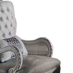 Fauteuil d'appoint 34" Dresden en cuir synthétique blanc cassé - Acme Furniture : Capitonnage, Aucun assemblage, Cadre en bois