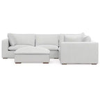 WyndenHall Marlee Canapé d'angle et ottoman gris nuage
