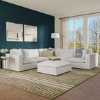 WyndenHall Marlee Canapé d'angle et ottoman gris nuage