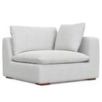 WyndenHall Marlee Canapé d'angle et ottoman gris nuage