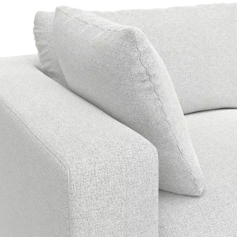WyndenHall Marlee Canapé d'angle et ottoman gris nuage