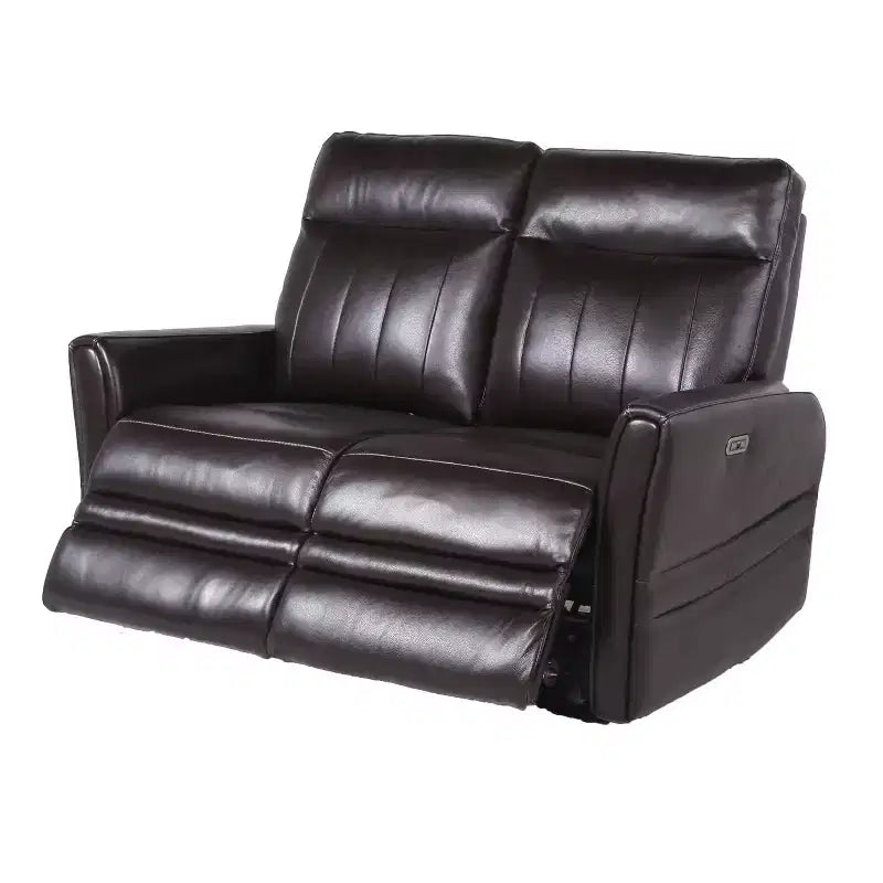 Steve Silver Co. Coachella Power Recliner Loveseat Brown: Upholstered Leather, Iron Frame, 2-Seater