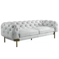 Ragle 96" Sofas Vintage White Top Grain Leather - Acme Furniture