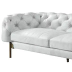 Canapés Ragle 96" en cuir pleine fleur blanc vieilli - Acme Furniture