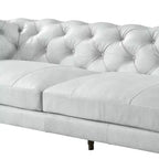 Canapés Ragle 96" en cuir pleine fleur blanc vieilli - Acme Furniture