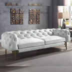 Canapés Ragle 96" en cuir pleine fleur blanc vieilli - Acme Furniture