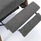 Fauteuil inclinable à poussoir Comfort Pointe Soren Charcoal : Polyester rembourré, cadre en bois, remplissage en mousse, nettoyage des taches