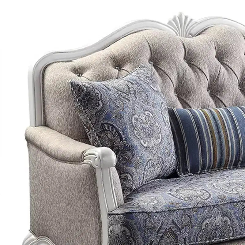 Canapé Ciddrenar Acme Furniture, finition blanche