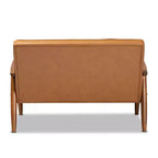 Causeuse en bois recouverte de similicuir Sorrento Mid-Century Noyer/Marron - Baxton Studio : Canapé 2 places capitonné, Nettoyage des taches