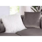 HOMES: Inside + Out Canapé d'angle en U capitonné Elmhurst avec pouf gris : Canapé modulable de style transitionnel