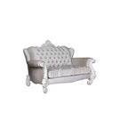 Acme Furniture Versailles Sofa Ivory Fabric/Bone White Finish