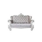 Canapé Versailles Acme Furniture Tissu ivoire/Fini blanc cassé