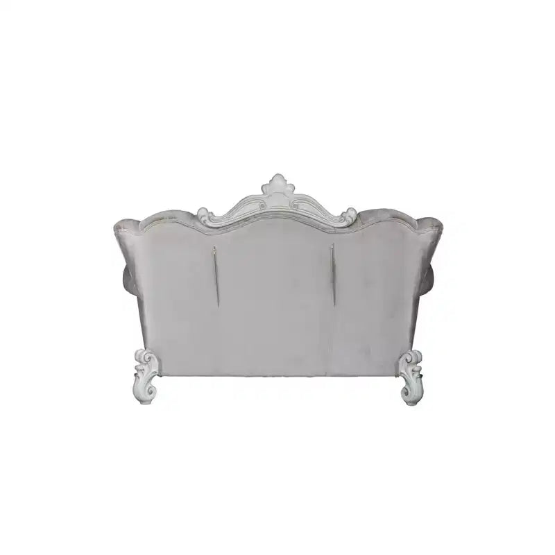 Canapé Versailles Acme Furniture Tissu ivoire/Fini blanc cassé