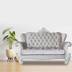 Canapé Versailles Acme Furniture Tissu ivoire/Fini blanc cassé