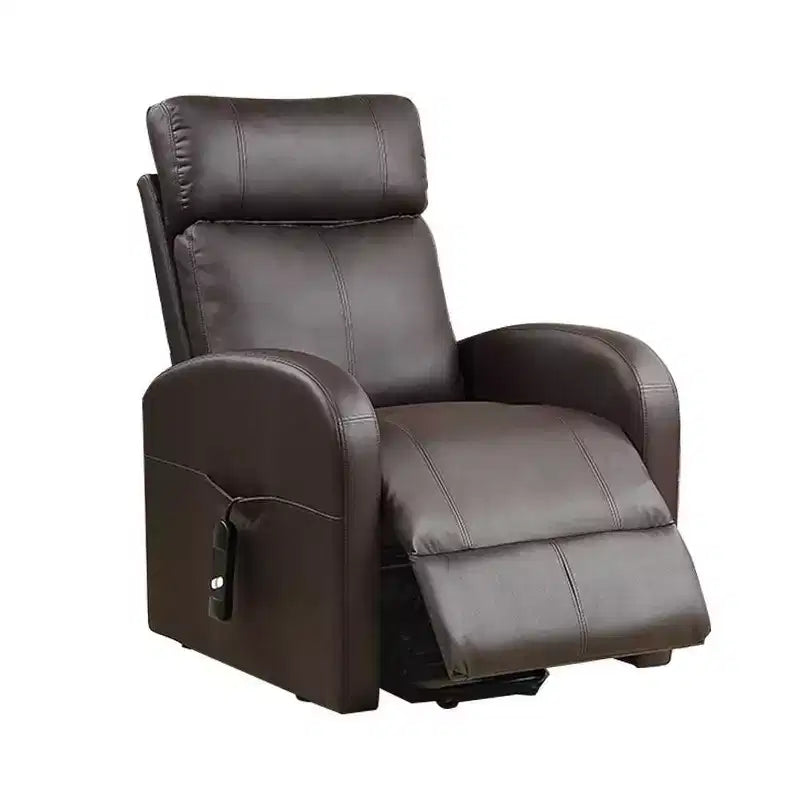 42" Ricardo PU Leather Power Recliner Brown - Acme Furniture: Swivel, Rocker, Massage Features