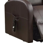 Fauteuil inclinable électrique 42 po Ricardo en similicuir brun - Acme Furniture : pivotant, à bascule, fonctions de massage
