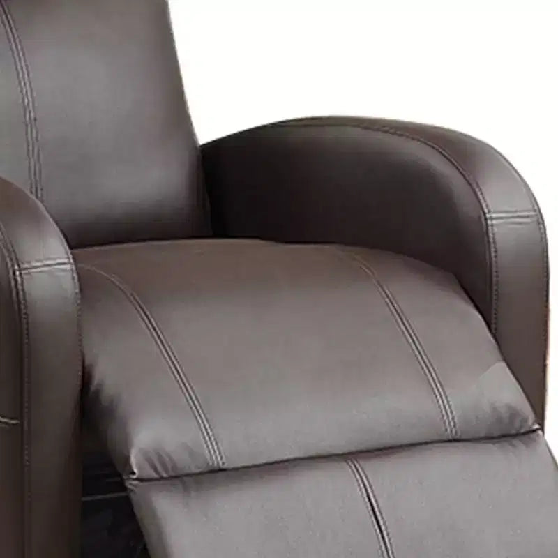 Fauteuil inclinable électrique 42 po Ricardo en similicuir brun - Acme Furniture : pivotant, à bascule, fonctions de massage