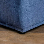 MAISON : Intérieur + Extérieur Fauteuil sans accoudoirs modulaire moderne Povoa en chenille avec dossier extensible Bleu
