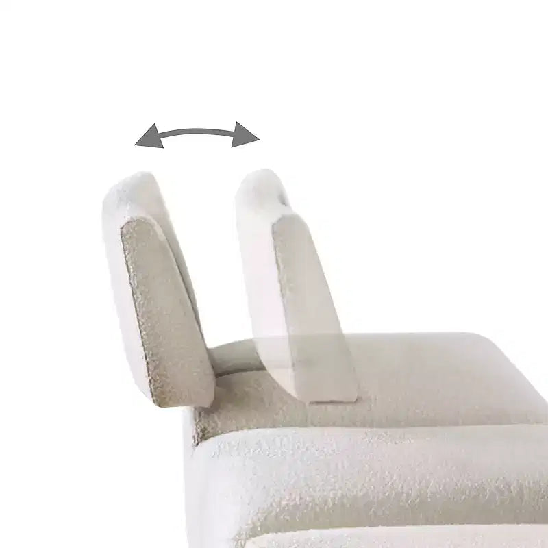 MAISON : Intérieur + Extérieur Fauteuil sans accoudoirs modulaire moderne Povoa en chenille avec dossier extensible Bleu