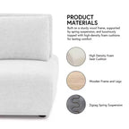 MAISON : Intérieur + Extérieur Fauteuil sans accoudoirs modulaire moderne Povoa en chenille avec dossier extensible Bleu