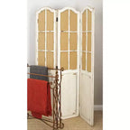 Paravent en bois de style ferme beige - Olivia & May