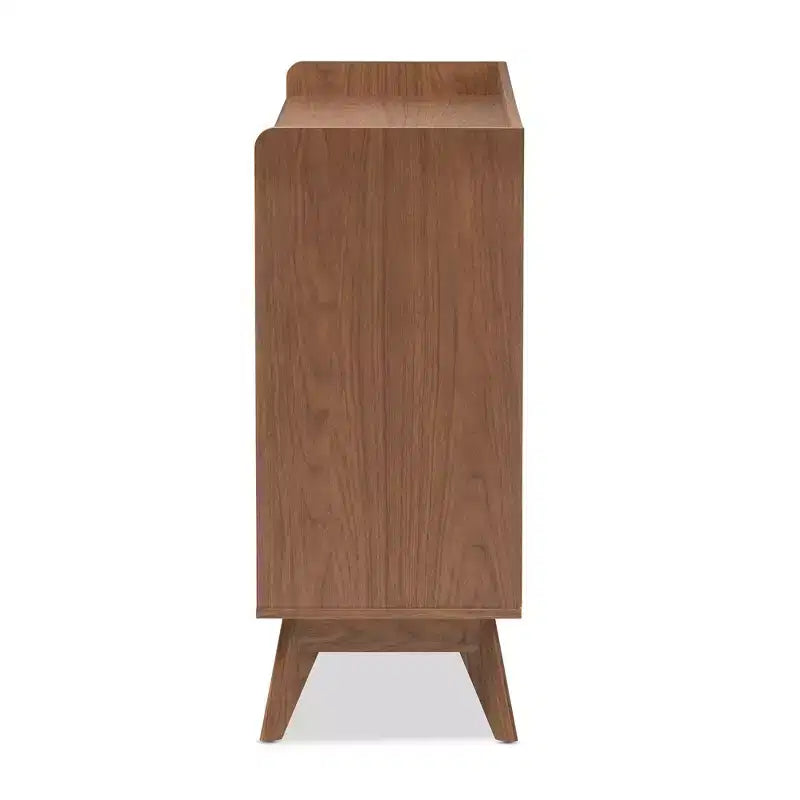 Commode de rangement Brighton en bois brun de style moderne du milieu du siècle à 6 tiroirs - Baxton Studio