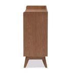 Commode de rangement Brighton en bois brun de style moderne du milieu du siècle à 6 tiroirs - Baxton Studio