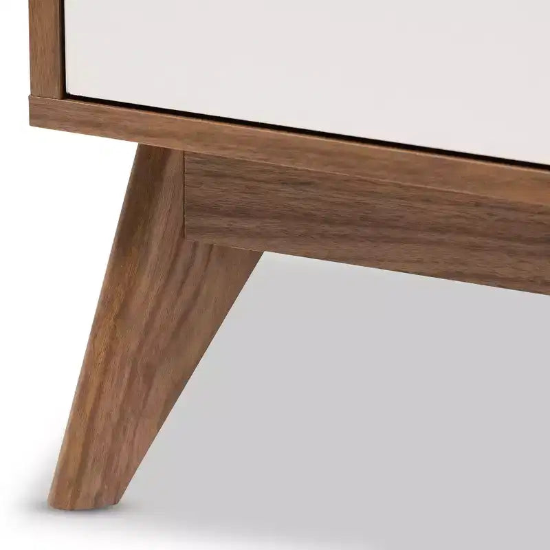 Commode de rangement Brighton en bois brun de style moderne du milieu du siècle à 6 tiroirs - Baxton Studio