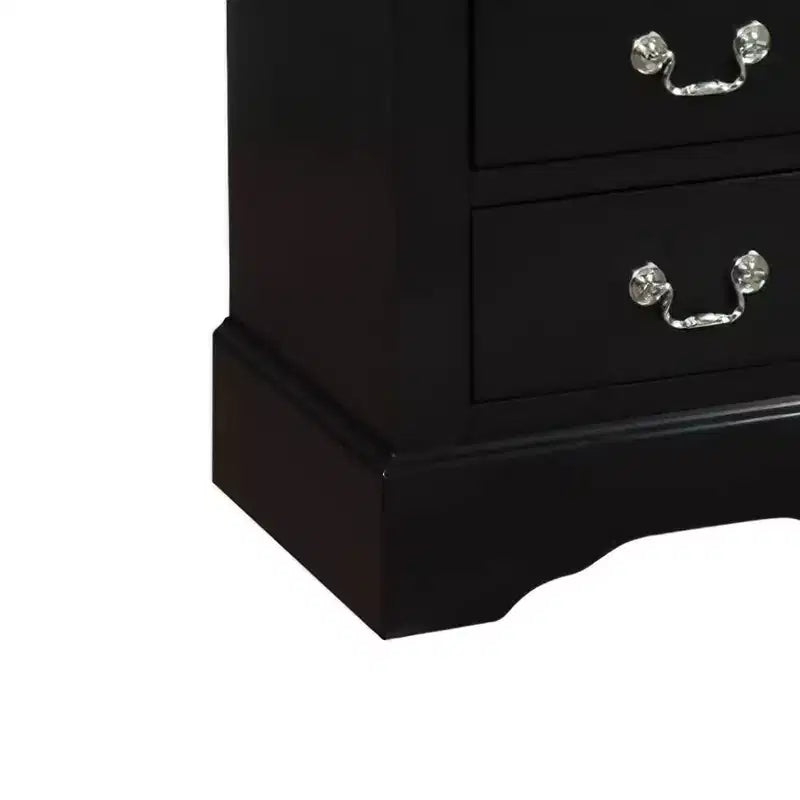 Table de chevet Louis Philippe III Acme Furniture, noire