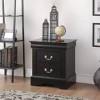 Table de chevet Louis Philippe III Acme Furniture, noire