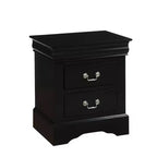 Table de chevet Louis Philippe III Acme Furniture, noire