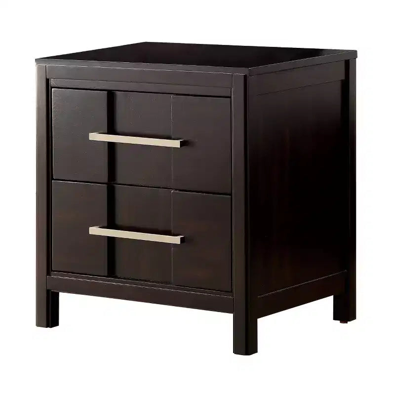 HOMES: Inside + Out Dendro 2 Drawer Nightstand Espresso