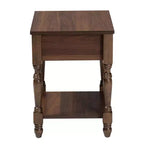 Table de chevet Roden de Baxton Studio avec rotin, brun foncé