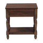 Table de chevet Roden de Baxton Studio avec rotin, brun foncé
