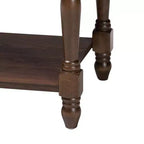 Table de chevet Roden de Baxton Studio avec rotin, brun foncé
