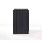 Table de chevet Naima noire 66 cm - Acme Furniture : Table de chevet contemporaine à 3 tiroirs, inserts en cristal