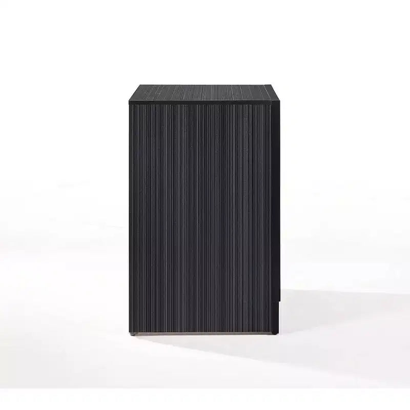 Table de chevet Naima noire 66 cm - Acme Furniture : Table de chevet contemporaine à 3 tiroirs, inserts en cristal