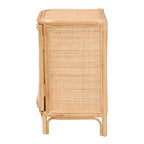 bali & pari Kiara Table de chevet en rotin naturel Naturel