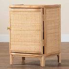 bali & pari Kiara Table de chevet en rotin naturel Naturel