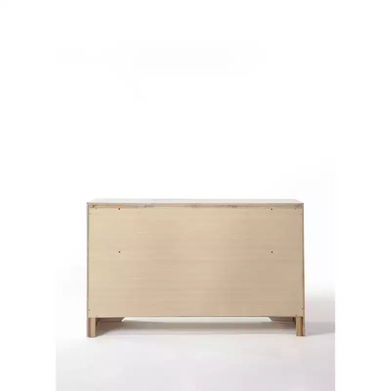 Commode Naima 63 po blanche Acme Furniture : cadre en bois, glissières métalliques, 9 tiroirs de rangement, aucun assemblage requis