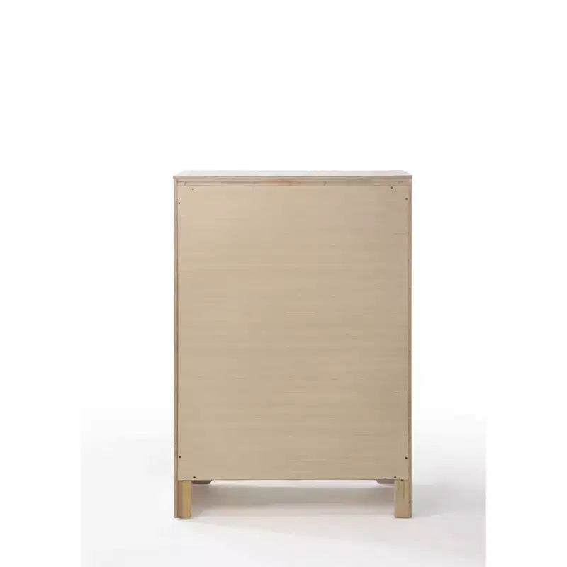 Acme Furniture Commode Naima blanche 34 po : Commode verticale en bois à 5 tiroirs, glissières métalliques, aucun assemblage requis