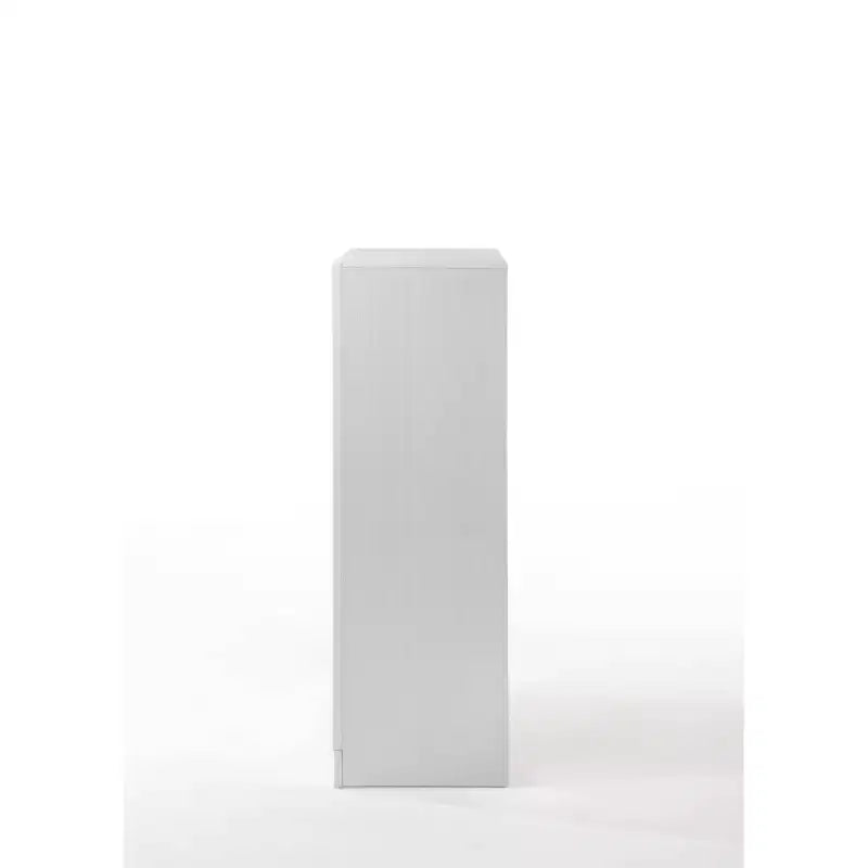 Acme Furniture Commode Naima blanche 34 po : Commode verticale en bois à 5 tiroirs, glissières métalliques, aucun assemblage requis