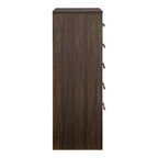 Commode à 5 tiroirs Melonnes Noyer - HOMES: Inside + Out : Rangement de chambre contemporain, hauteur 48 po