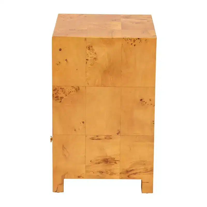 Table de chevet à 1 tiroir Light Mappa Burl bali & pari Camira Wood