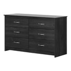Commode double 6 tiroirs chêne gris Tassio South Shore
