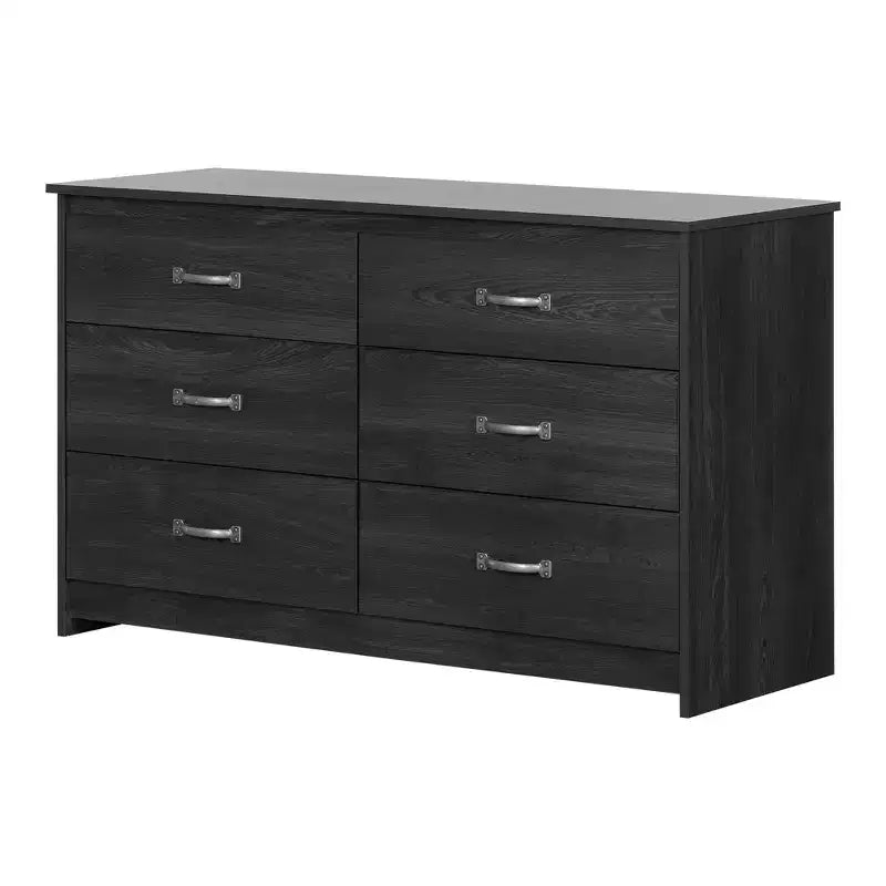 Commode double 6 tiroirs chêne gris Tassio South Shore