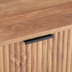 Manhattan Comfort Ensemble de 2 tables de nuit Dumbo à 2 tiroirs marron doré : Meuble de rangement moderne en MDF avec glissières en métal